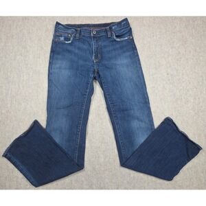 Ralph‎ Lauren Stretch Kelly Jeans Size 8 Blue Slightly Distressed Bootcut